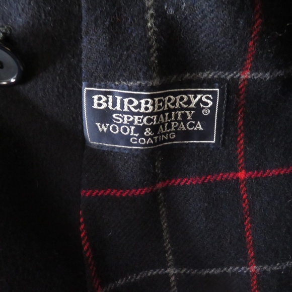 1980's Classic Burberry Wool Overcoat, Navy - Picture 7 of 10